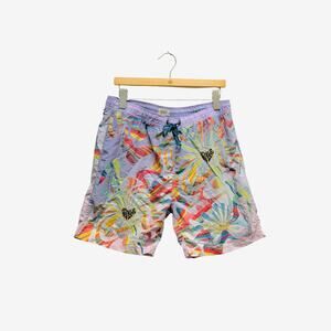 Scotch &‎ Soda Swim Trunks Psychedelic Print in Purple Men’s Size XL